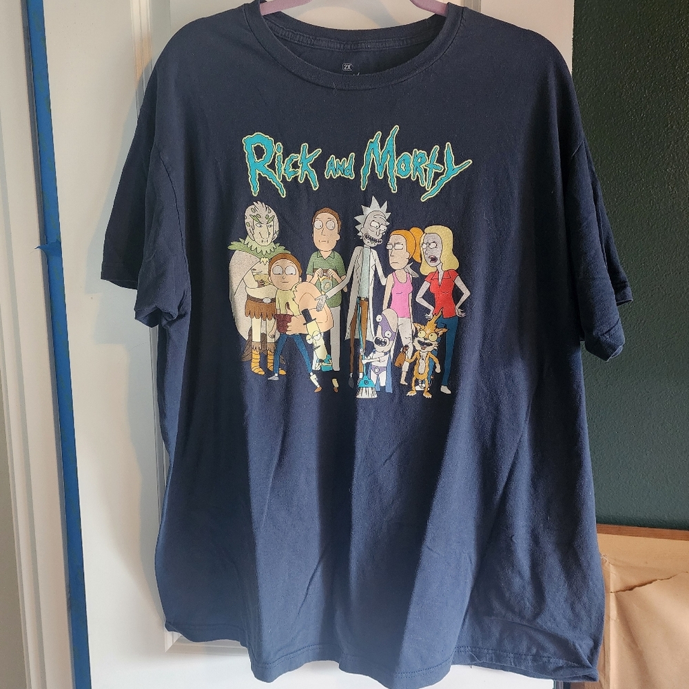Rick and Morty navy tee 2X